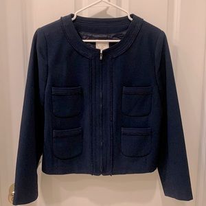 J Crew Suiting Jacket Blazer and skirt size 12 navy blue